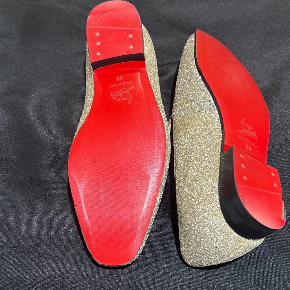Christian Louboutin Sparkling Loafers - Gold, unisex, BRAND NEW. EU SIZE 38 - Picture 7 of 12